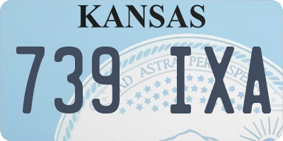 KS license plate 739IXA