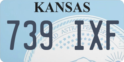 KS license plate 739IXF