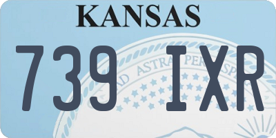 KS license plate 739IXR