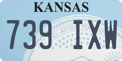KS license plate 739IXW