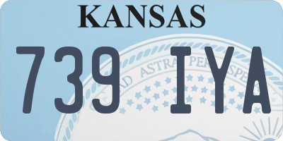 KS license plate 739IYA
