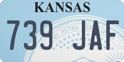 KS license plate 739JAF
