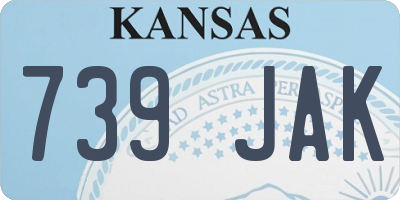 KS license plate 739JAK