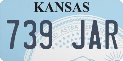 KS license plate 739JAR