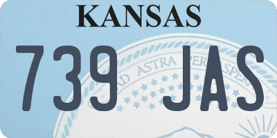 KS license plate 739JAS