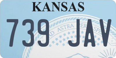 KS license plate 739JAV