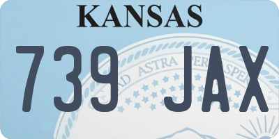 KS license plate 739JAX