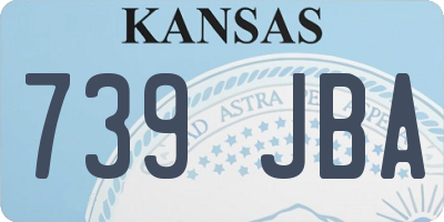 KS license plate 739JBA