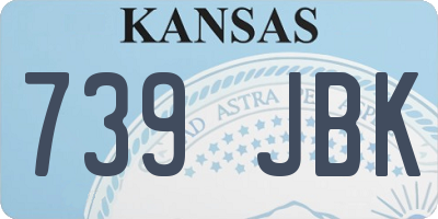 KS license plate 739JBK