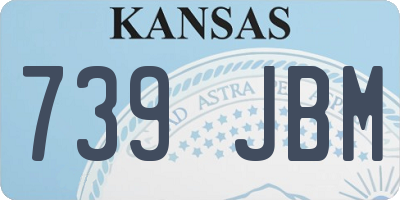 KS license plate 739JBM