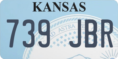 KS license plate 739JBR