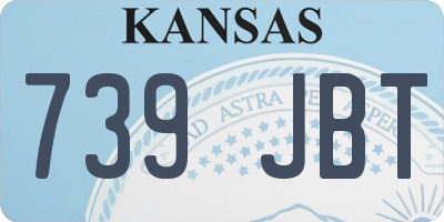 KS license plate 739JBT