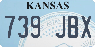KS license plate 739JBX