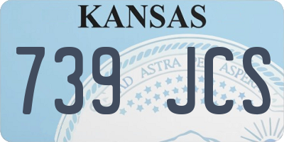 KS license plate 739JCS