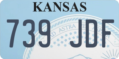 KS license plate 739JDF