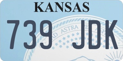 KS license plate 739JDK