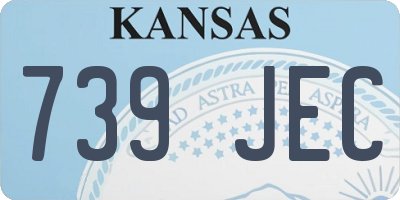 KS license plate 739JEC