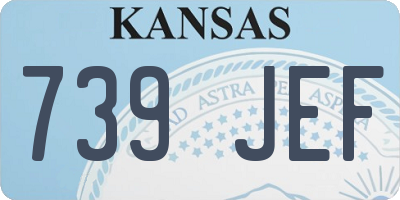 KS license plate 739JEF