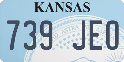 KS license plate 739JEO