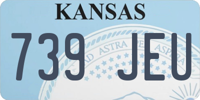 KS license plate 739JEU