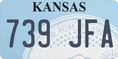 KS license plate 739JFA