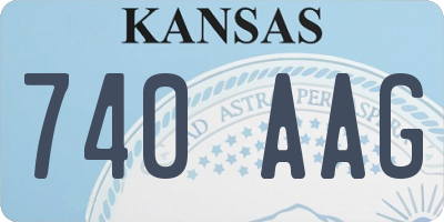 KS license plate 740AAG