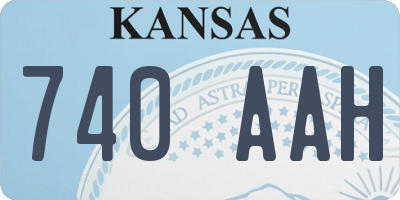 KS license plate 740AAH