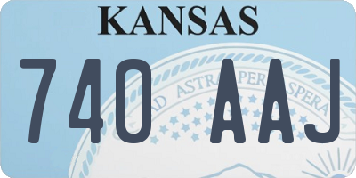 KS license plate 740AAJ