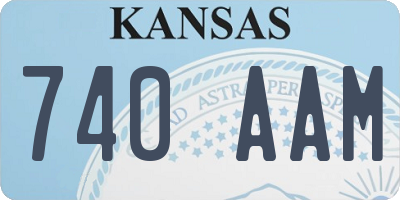 KS license plate 740AAM