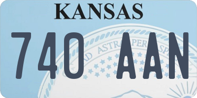 KS license plate 740AAN