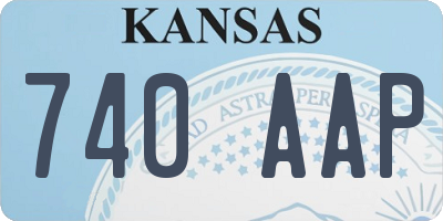 KS license plate 740AAP