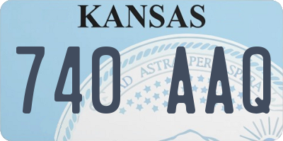 KS license plate 740AAQ