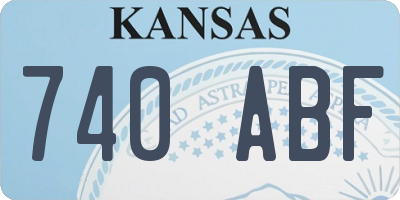 KS license plate 740ABF