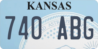 KS license plate 740ABG