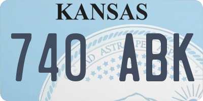 KS license plate 740ABK