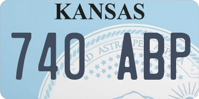 KS license plate 740ABP