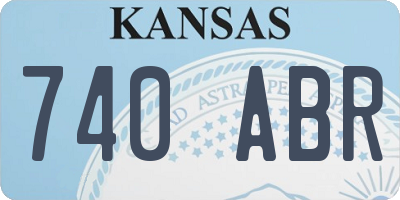 KS license plate 740ABR