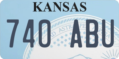 KS license plate 740ABU