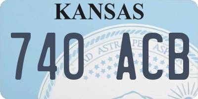 KS license plate 740ACB