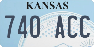 KS license plate 740ACC