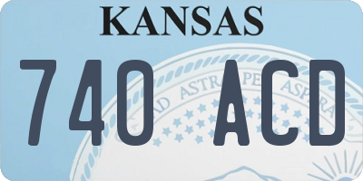 KS license plate 740ACD