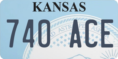 KS license plate 740ACE