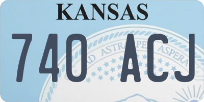 KS license plate 740ACJ