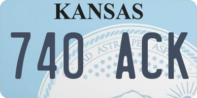KS license plate 740ACK