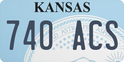 KS license plate 740ACS