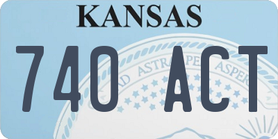 KS license plate 740ACT