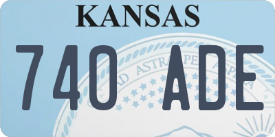 KS license plate 740ADE