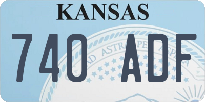 KS license plate 740ADF