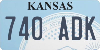KS license plate 740ADK