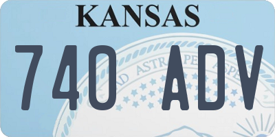 KS license plate 740ADV